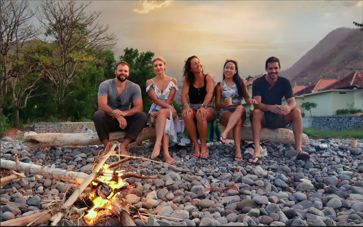 A campfire with Pro Trader community members in Thailand