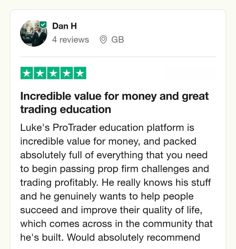 Five-star Trustpilot review from Dan H