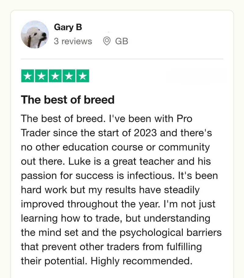 Five-star Trustpilot review from Gary B